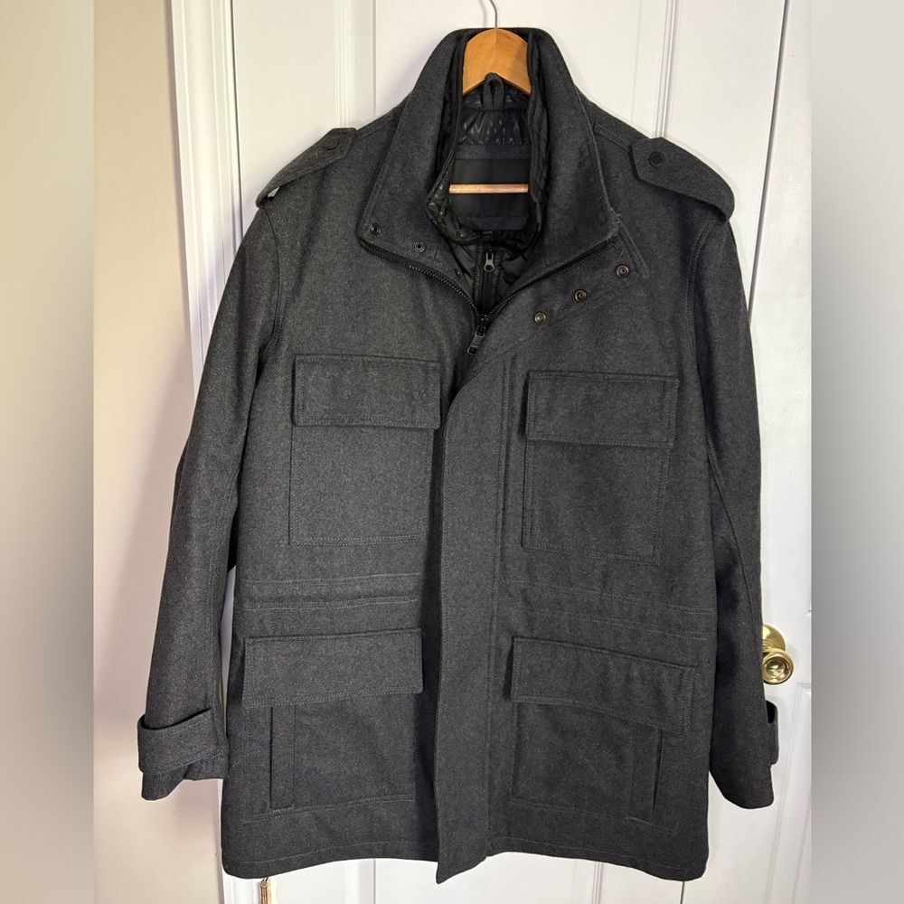 Marc New York Gray Wool Blend Jacket 2XLT Removable Liner